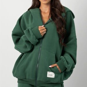 Comfort Affirmation Zip Hoodie- XL- Hunter
Oversized Fit